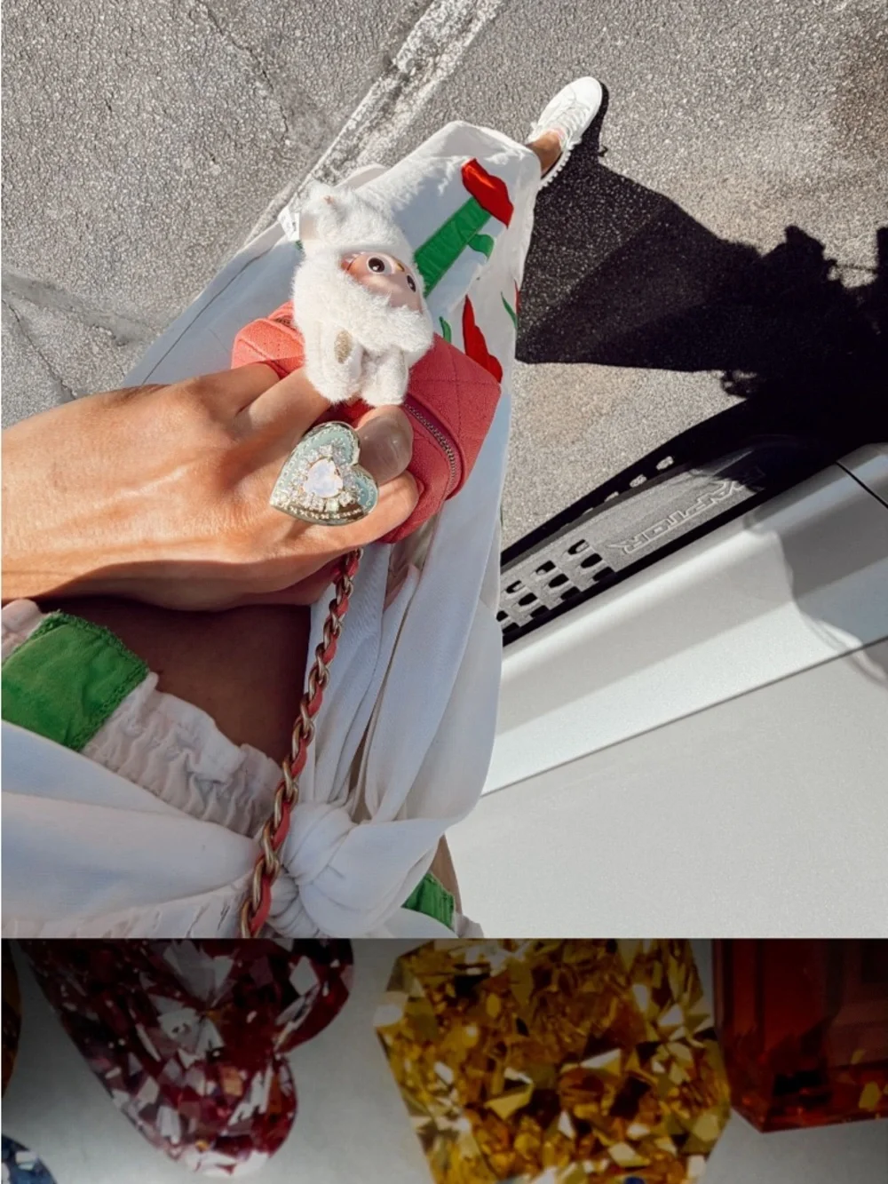 Feed me gems pink opal “Polly Locket” Ring - Picture 8 of 8